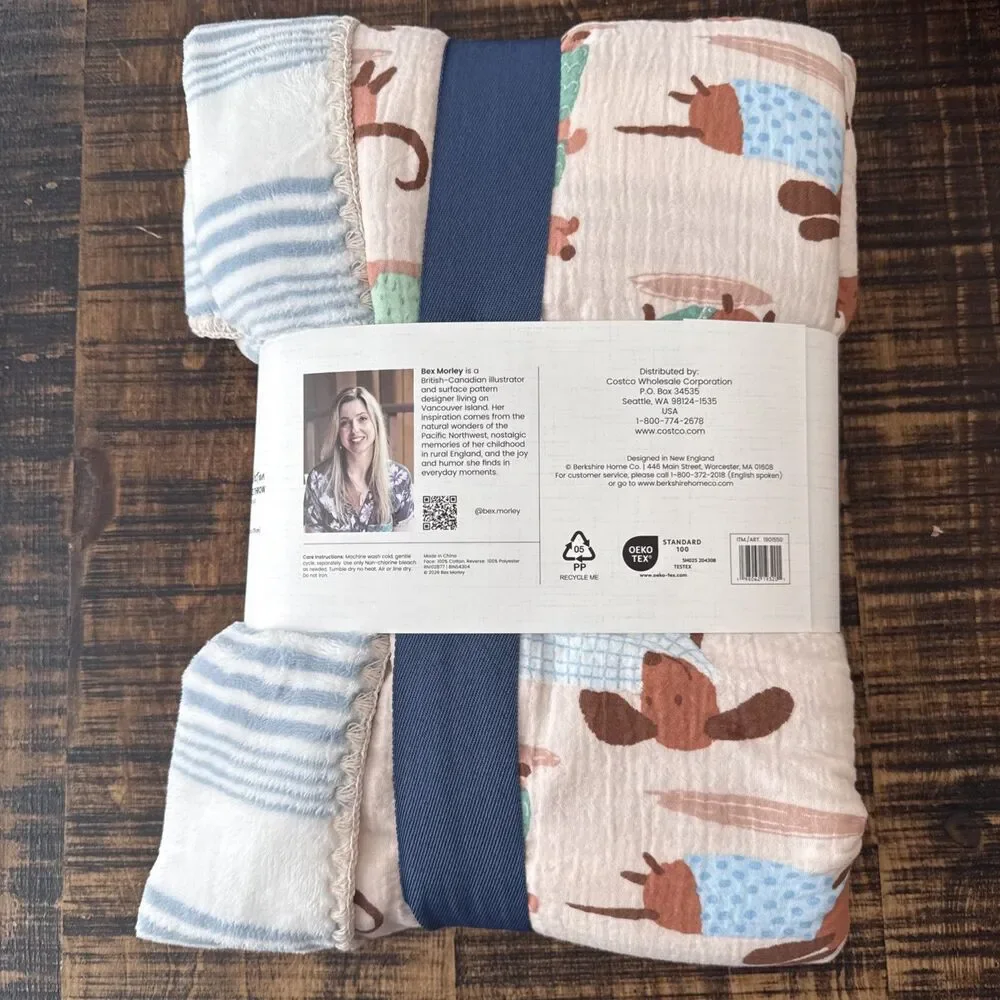Artist Collection Cotton Gauze Throw Blanket Dachshund 60